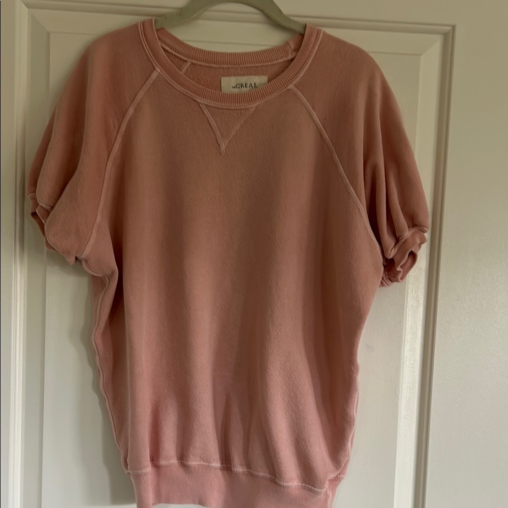 The Great Puff Short Sleeve Sweatshirt in Light Pink. New, no tags. Size 1 (S)